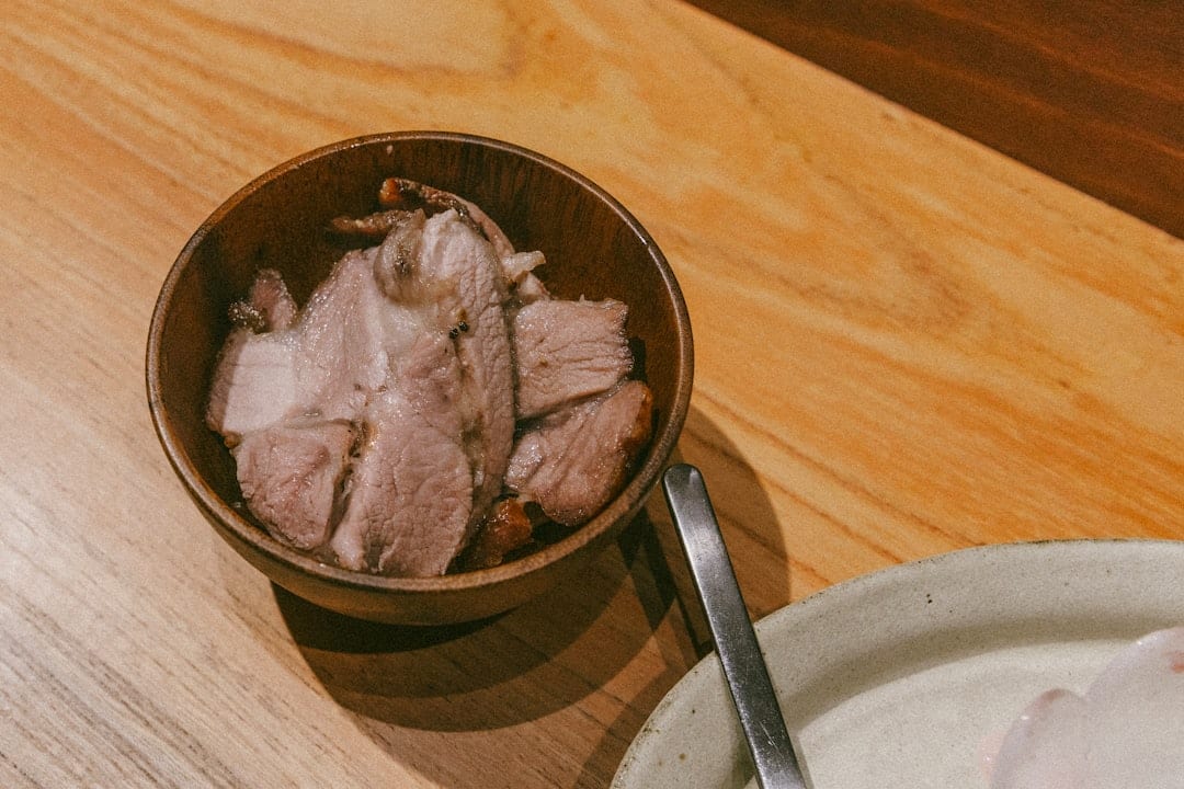 Sliced Cantonese char siu barbecue pork with honey glaze