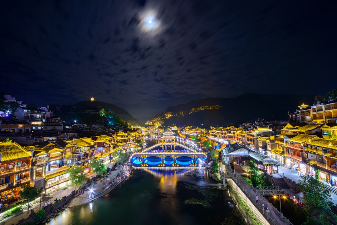 Fenghuang Ancient Town at night