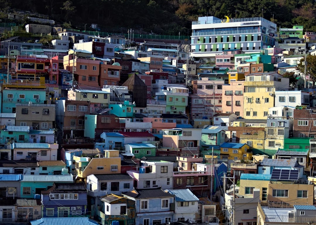 Colorful terraced houses in Gamcheon Culture Village, Busan