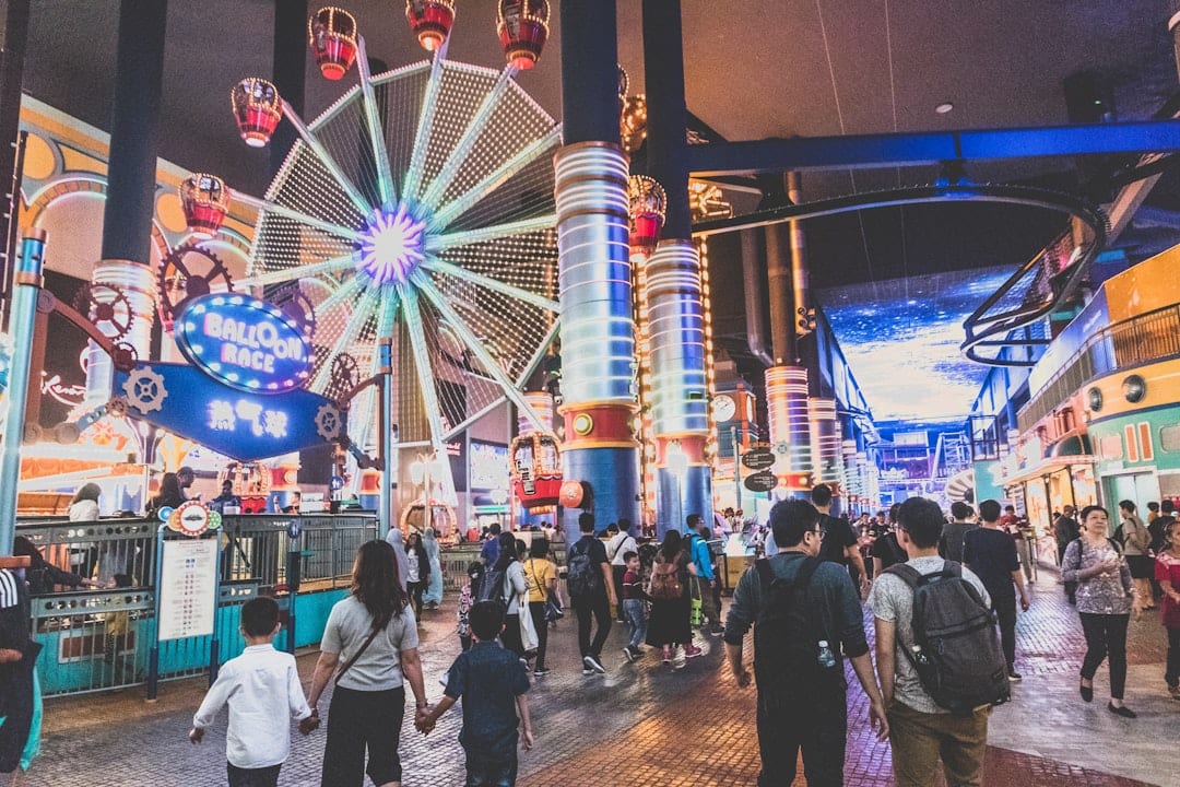 Indoor theme park at Genting Highlands with colorful family attractions and entertainment