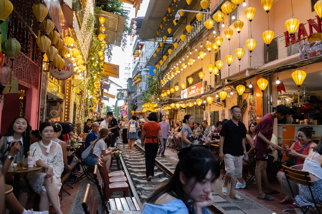Hanoi Old Quarter bustling street scene