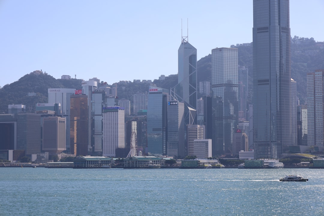 Hong Kong Avenue of Stars with Victoria Harbour view