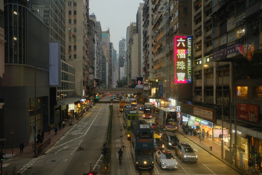 Hong Kong busy shopping street