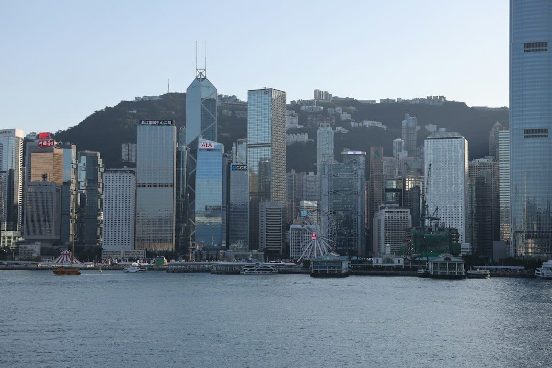 Hong Kong Victoria Harbour skyline and harbor