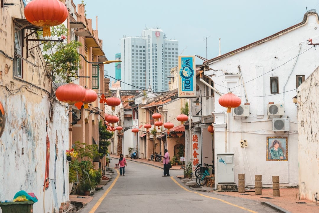Jonker Walk night market in Malacca with colorful heritage shophouses