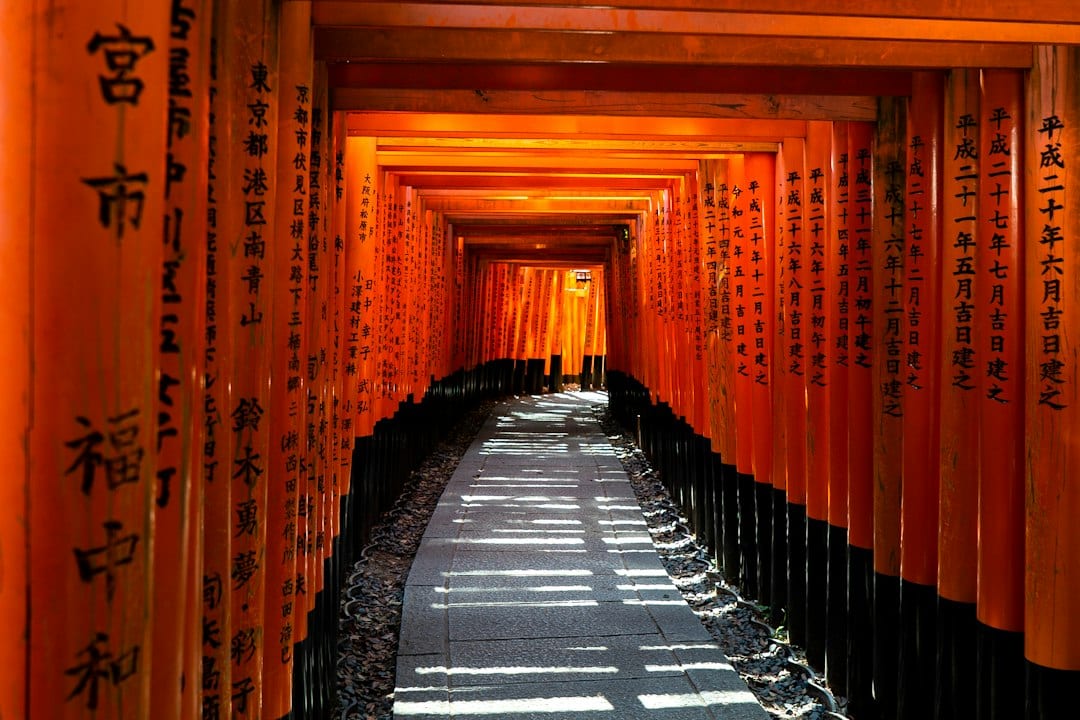 Fushimi Inari shrine torii gates in Kyoto, Japan shore excursion