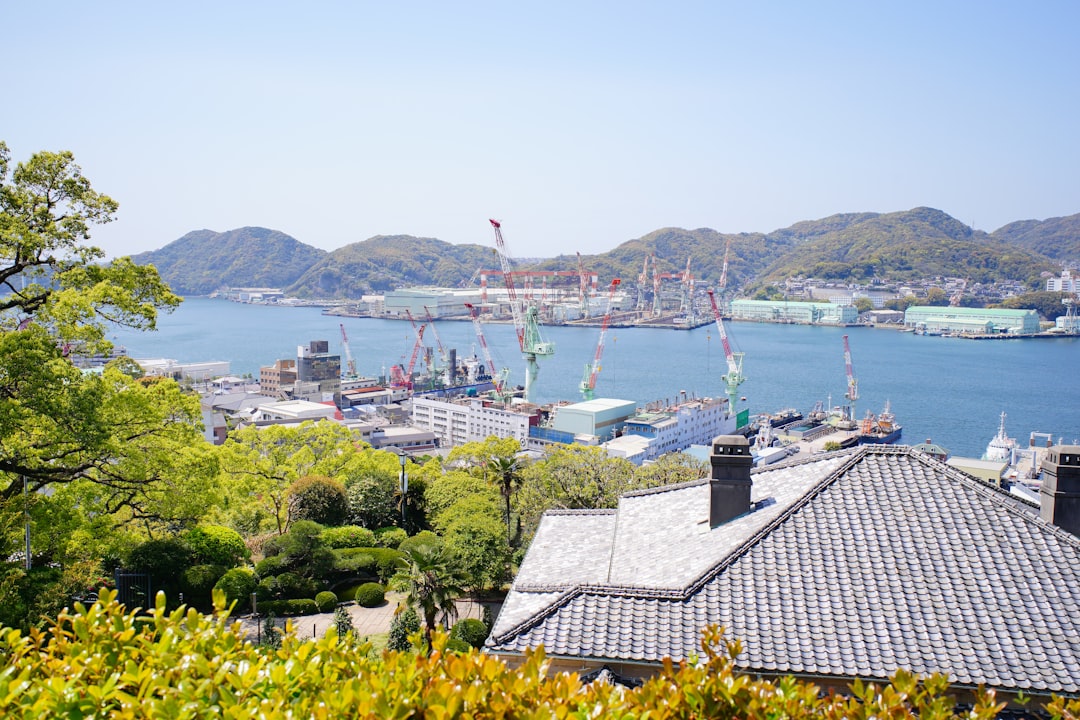 Nagasaki harbor cityscape