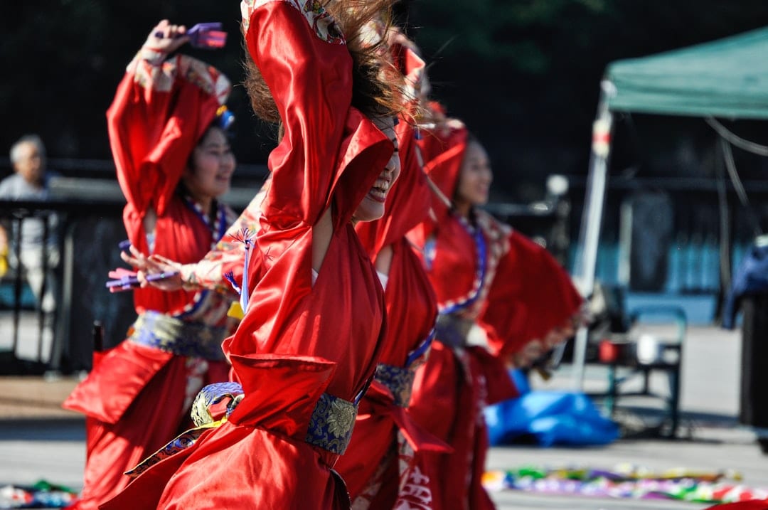 Nagasaki Kunchi autumn festival with traditional performers