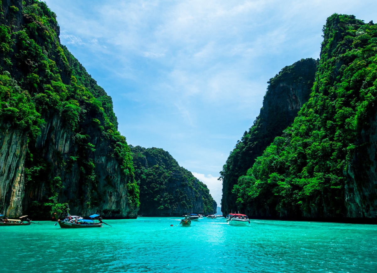 Phi Phi Islands emerald waters and limestone cliffs
