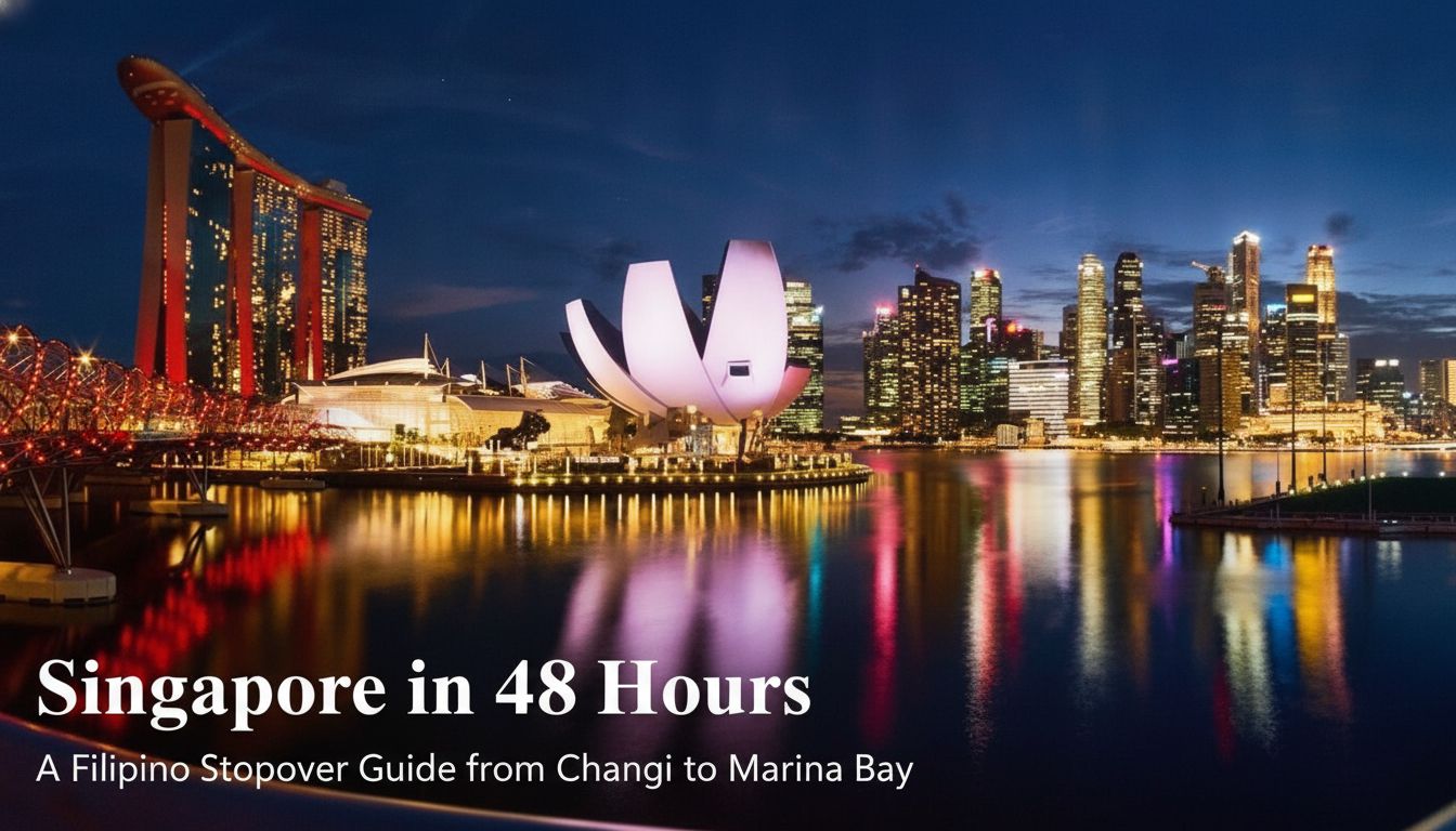 Singapore Marina Bay skyline hero banner for 48-hour Filipino stopover itinerary