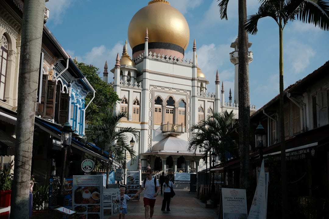 The iconic golden dome of Sultan Mosque in Singapore's Kampong Glam district