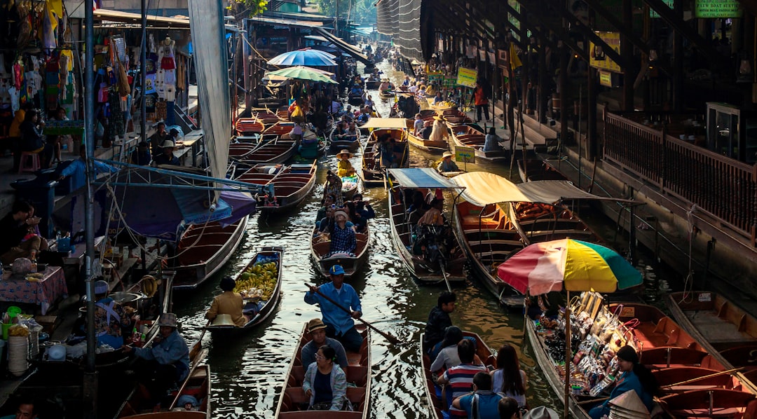 Thailand floating market traditional culture