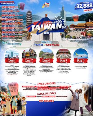 Unforgettable Taiwan 5.0 Tour Package Flyer Preview