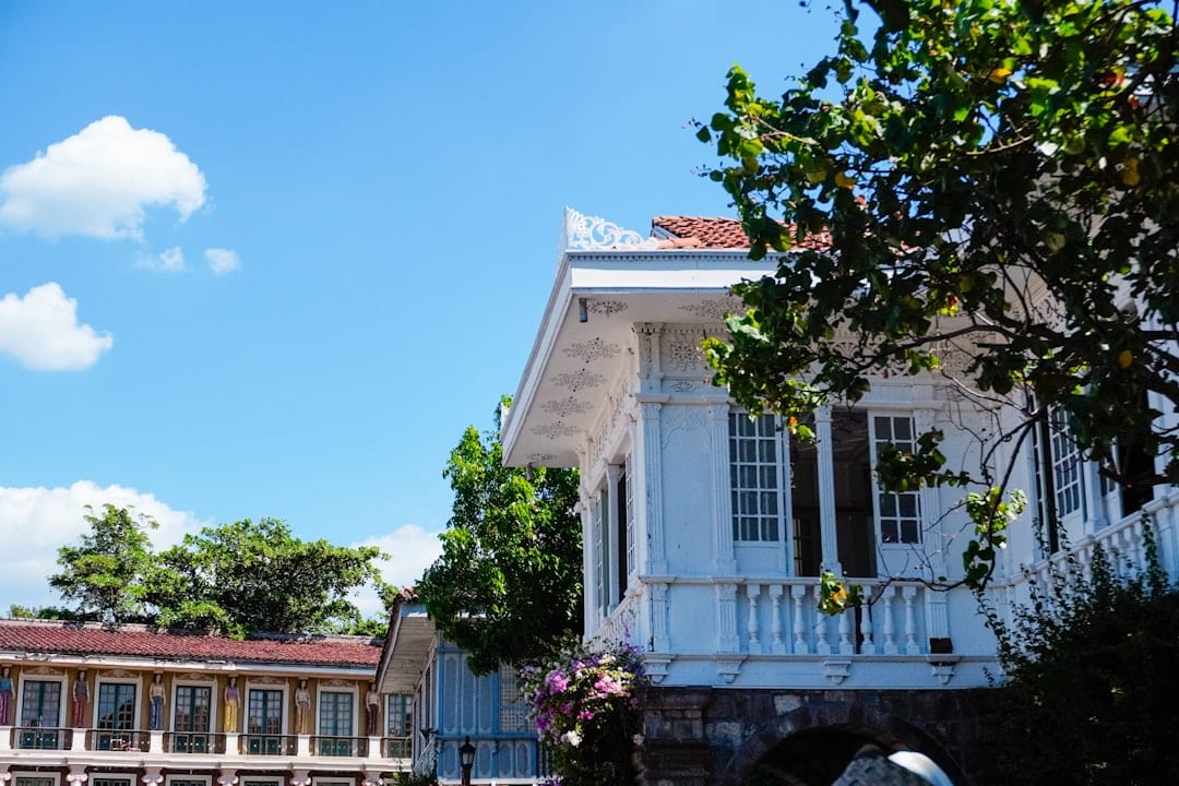 Vigan heritage city with traditional Spanish colonial houses and cobblestone streets